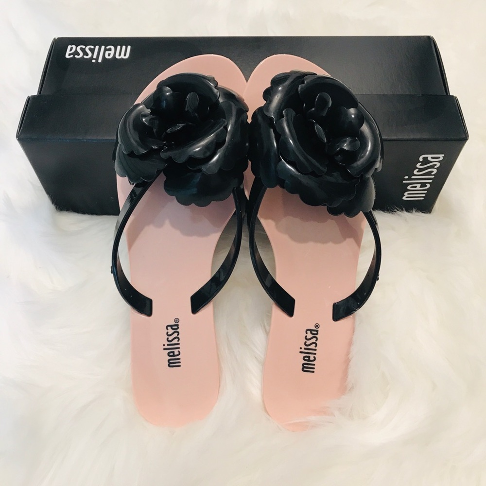 Rose flower Melissa Harmonic slip on Jelly Sandals